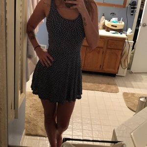 Navy blue & white floral sundress